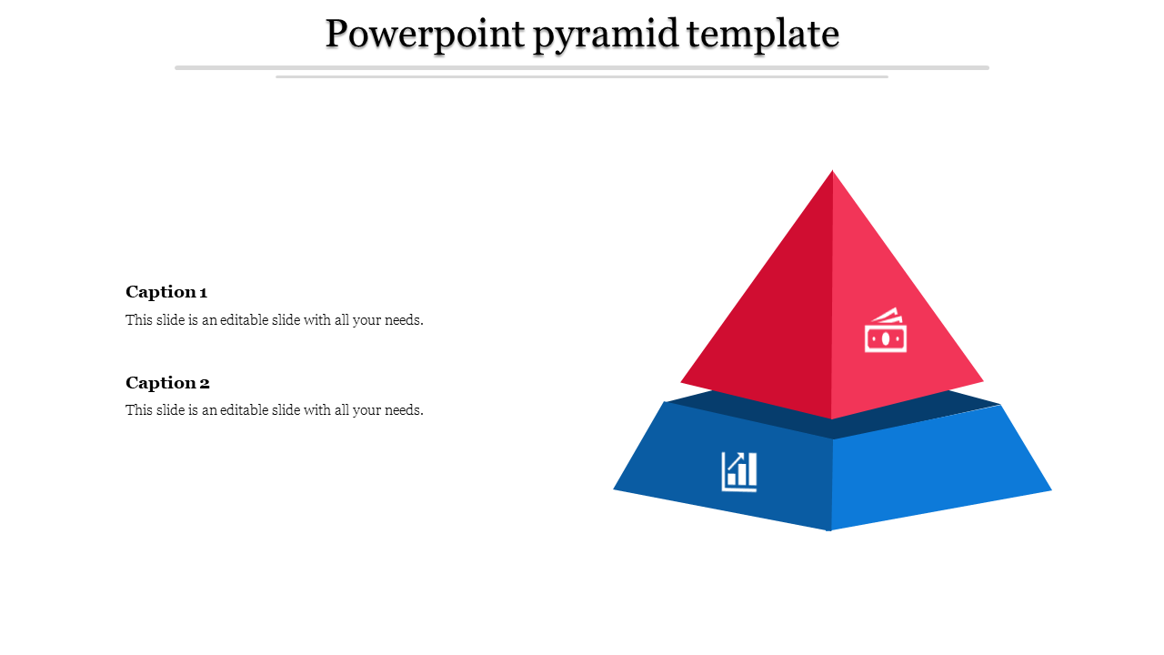 Elegant PowerPoint Pyramid Template In Multicolor Slide